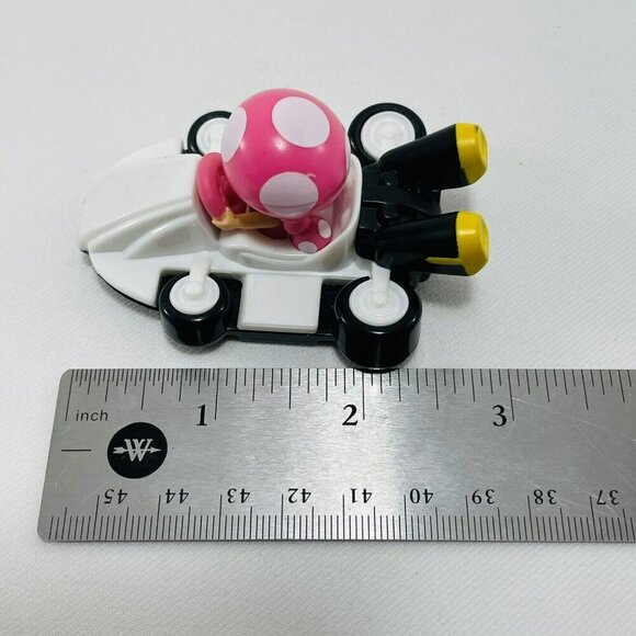 Nintendo McDonald Toad Toadette Mariokart Kart Toy Figure Race Car Vehicle Pink - Picture 5 of 9